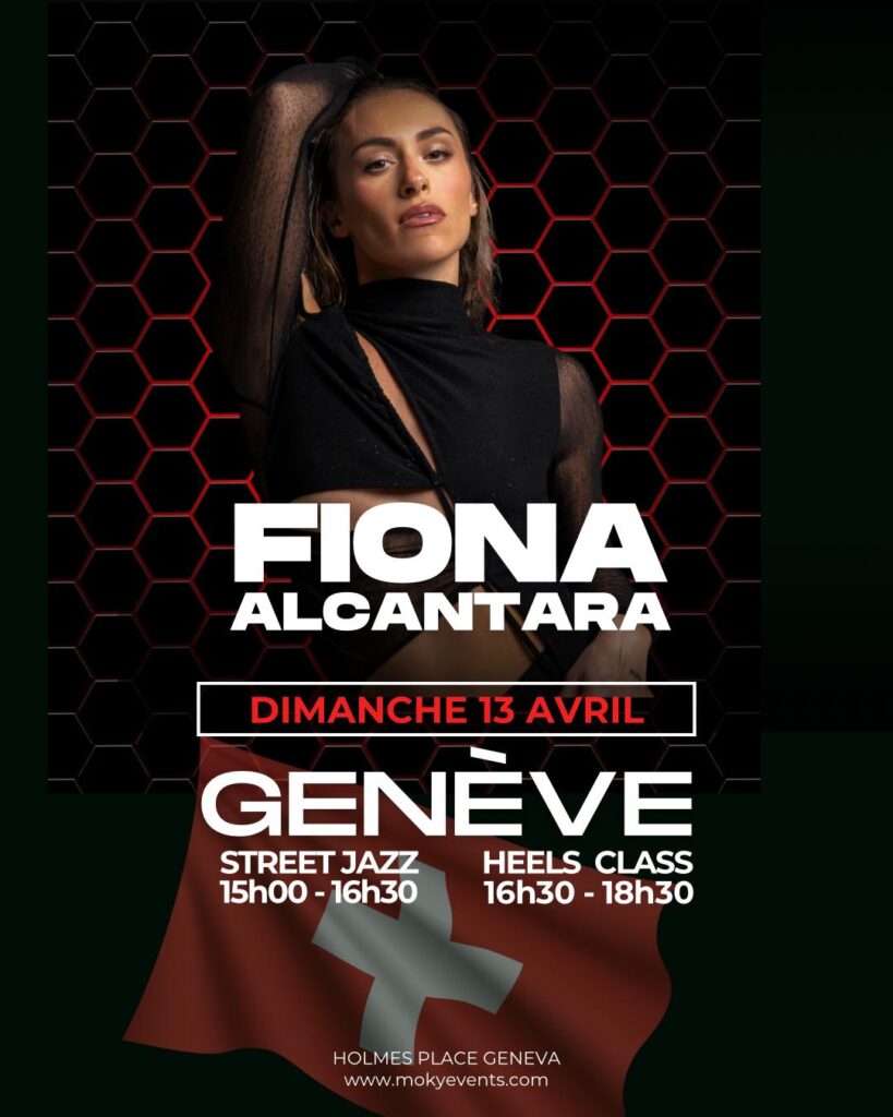 Affiche du workshop de danse de Fiona Alcantara à Genève le 13 avril 2025