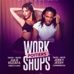 Affiche Dance Heels & Commercial Poitiers avec Julie Ruzafa et Jerky Jessy – atelier tous niveaux